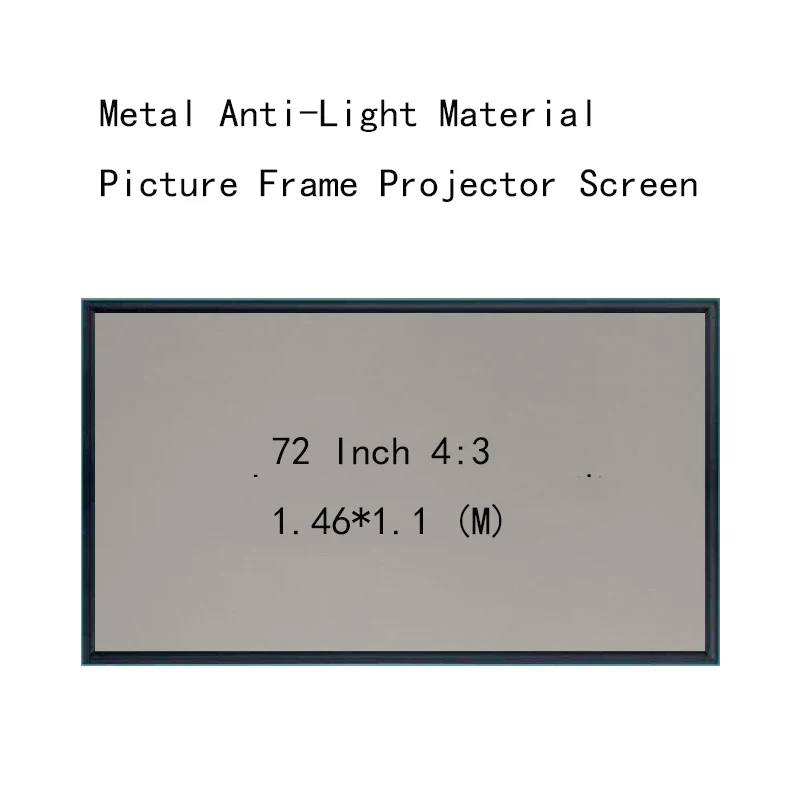 

Thinyou 1 CM frame Projection Screens 72 inch 4:3 Wall Mounted Picture frame Metal Anti-Light Material HD projector screen