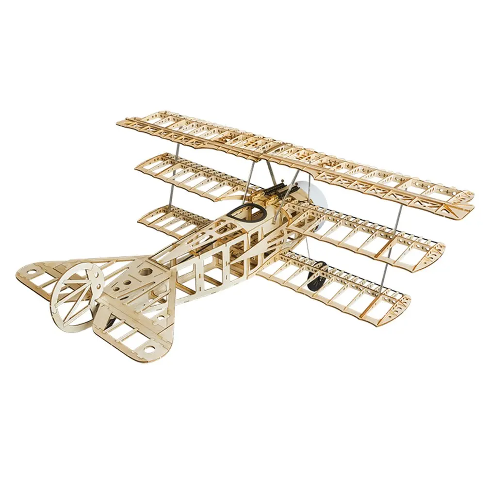 EP FOKKER-DRI деревянный тренировочный самолет 0,77 м размах крыльев биплан радиоуправляемый самолет вертолет деревянные модели игрушки DIY KIT/PNP для детей