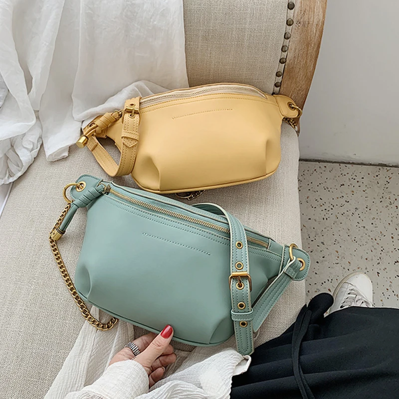 Bokinslon Simple Large-Capacity PU Leather Ladies Bag Wild Portable Messenger Shoulder Bag Fashion Women