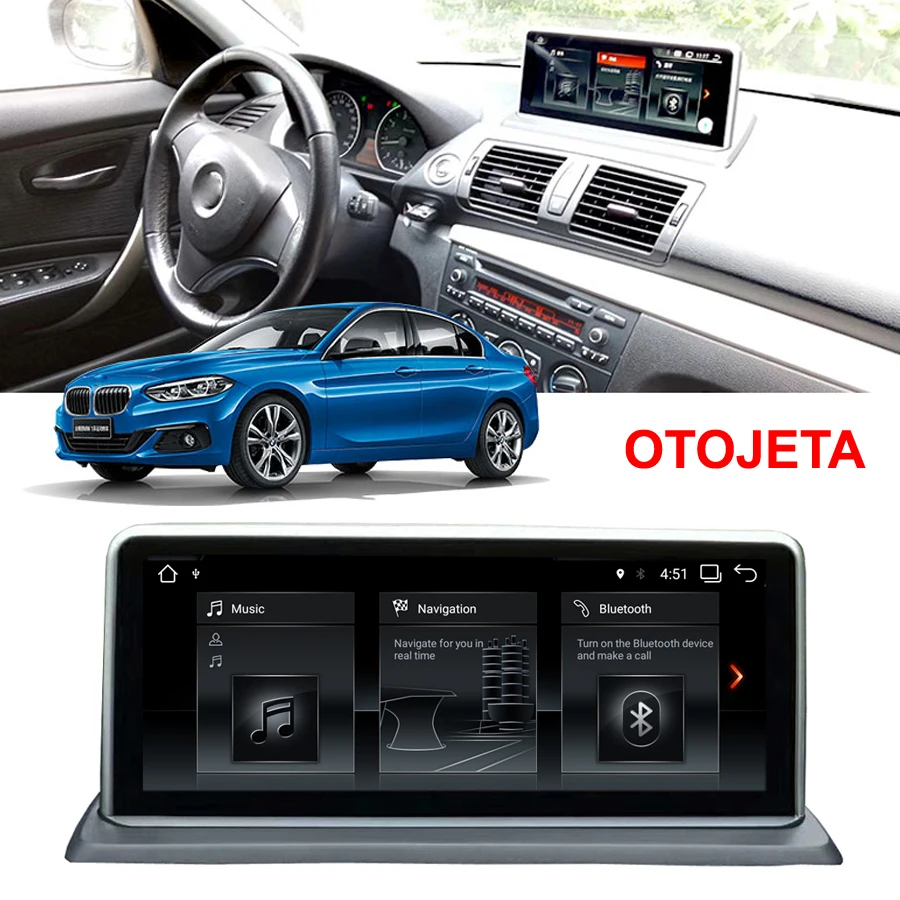 64GB rom Android 9.0 Car Multimedia Player Fit for 2007-2012 BMW 1 Series gps E81 E82 E87 E88 10.25&quot large ips screen navigation |