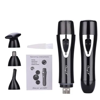 

4 in 1 Ear Nose Hair Trimmer Women Facial Sideburns Cutter Eyebrow Trimmer Lady Shaver Razor Clipper Mini USB Rechargeable 46