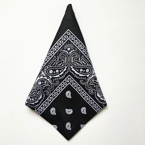 55x55cm Fashion Hip Hop 100% Cotton Bandana Square Scarf Cowboy Cashew Black Red Paisley Headband Print For Women/Men/Boys/Girls - Image 10