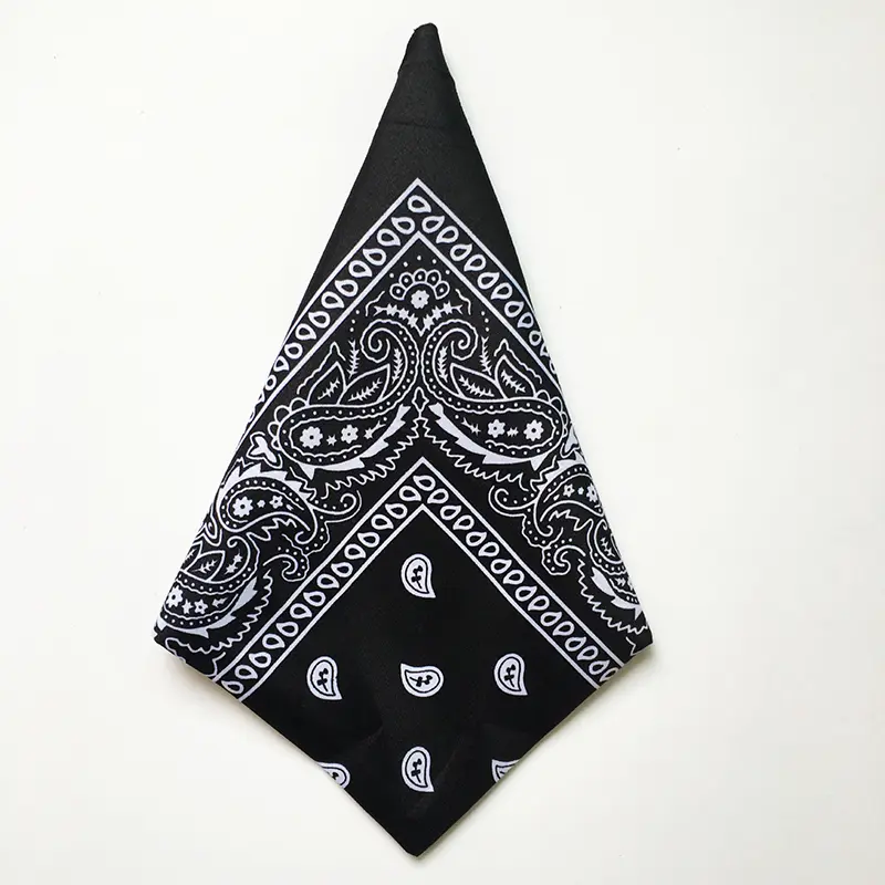 55x55cm Fashion Hip Hop 100% Cotton Bandana Square Scarf Cowboy Cashew Black Red Paisley Headband Print For Women/Men/Boys/Girls - Image 10
