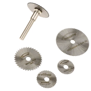

1 Set Of 6pcs 22-44mm Cutting Discs With Mandrel Circular Saw Blades Tool