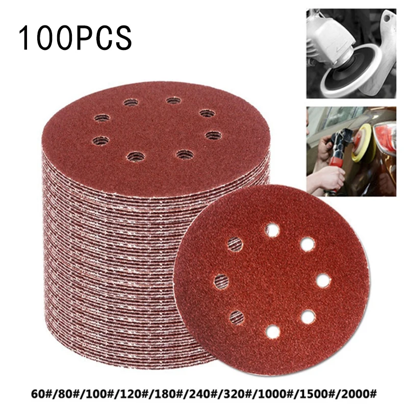 100x 5 \ "8 отверстий 60-2000 зернистость шлифовальная машина