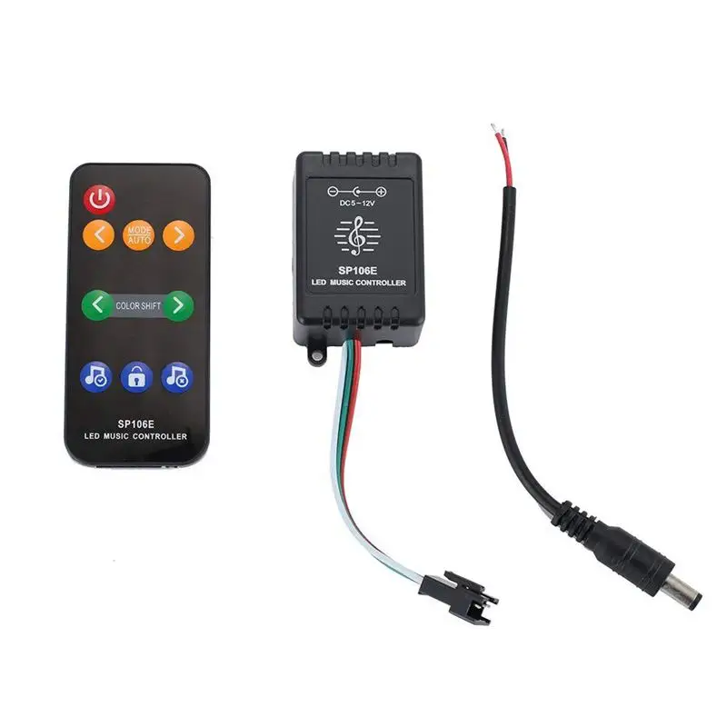 

SP106E 9Key LED Colorful Music Controller DC5-12V for WS2811 WS2812B LED Strip