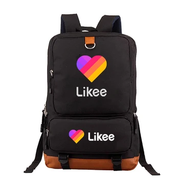 

LIKEE APP Backpack Boys and Girls Fashion Backpacks Teenage Travel Backpack with New Likee Pattern Cool Schoolbag