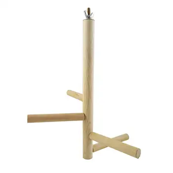 

Four-Stage Rotatable Climbing Ladder Natural Wood Birds Cage Toys Pet Bird Toys Wooden Ladder Swing Exercise Parrot Parakeet Toy
