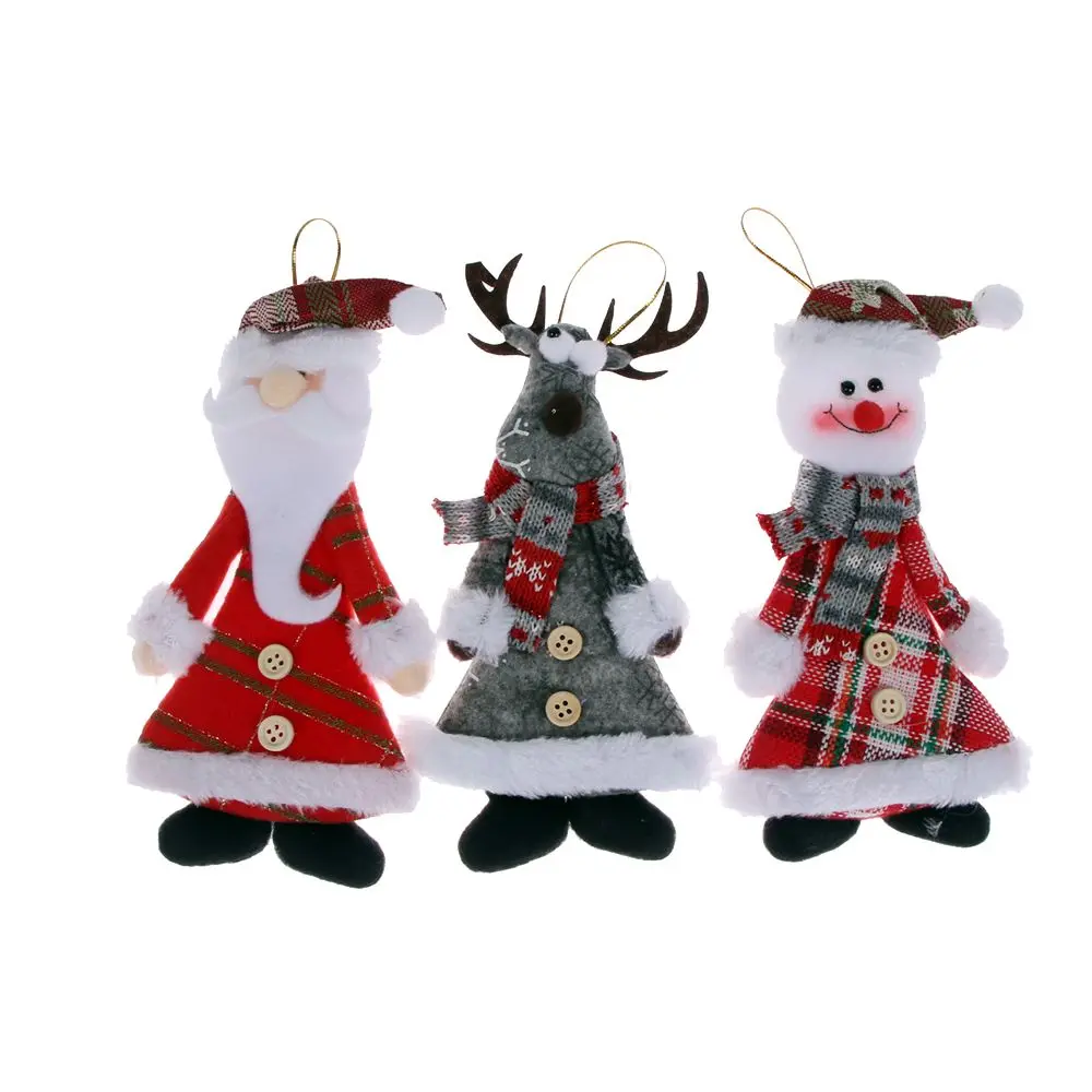 

Christmas Decorations for Home Santa Claus Snowman Elk Xmas Tree Ornaments Hanging Pendant Party Decoration Kids Gift