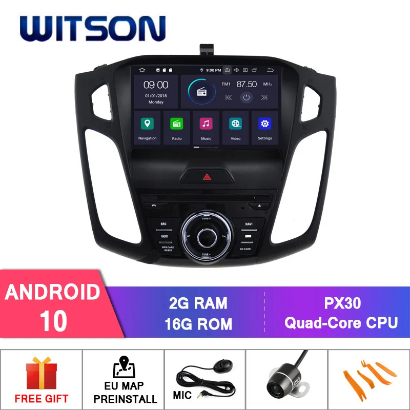 WITSON Android 10 0 1024*600 HD экран для Ford focus 2015 автомобильный DVD GPS стерео 4 Гб ОЗУ 32 ГБ флэш 8