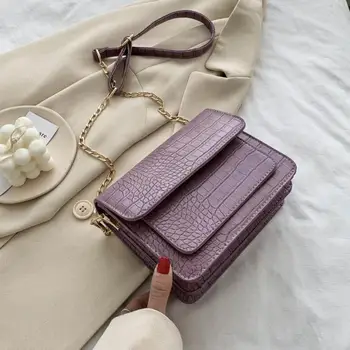 

Stone Pattern Pu Leather Crossbody Bags For Women 2020 Small Chain Women Shoulder Bags Brand Designer Travel Hand Bag Purse
