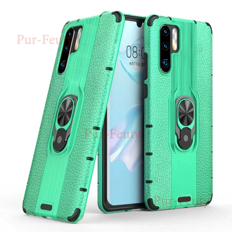 Чехол для huawei P30 Pro Armor Мягкий противоударный силиконовый бампер с магнитным кольцом Броня чехол для huawei P 30 Pro VOG L29 L04 L09