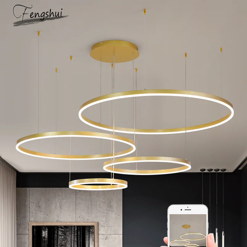 

Modern Luxury Bedroom Chandelier Lighting French Led Chandelier Round Acrylic Hanging Lamp Living Room Kitchen Hanging Lights