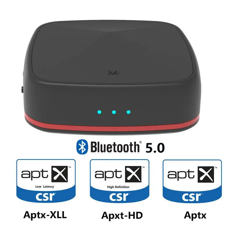 

TWISTER.CK Bluetooth Adapter Aptx HD Transmitter Audio Receiver Optical Toslink/AUX/SPDIF for TV Headphones Soundbar Home System