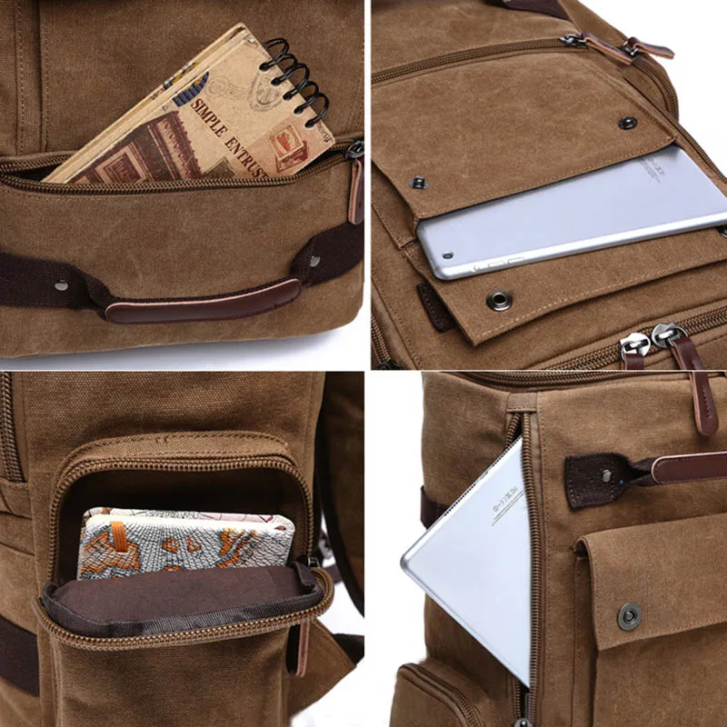 Мужской рюкзак для ноутбука, холщовая школьная сумка, дорожные рюкзаки, рюкзак для ноутбука, ранец, сумки, новинка, WHShopping