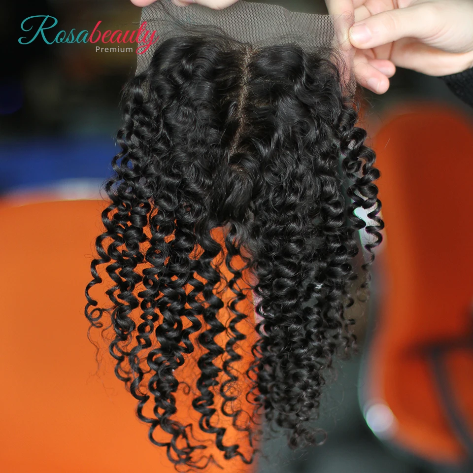 

[Rosabeauty] OneCut Hair 4x4inch Deep Curly 8-20inch Virgin Hair Lace Closure