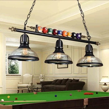 

Chandeliers Billiards Chandelier Lights American Glass Indoor Lighting Lustre Modern for Dining Room Restaurant Living Room E27