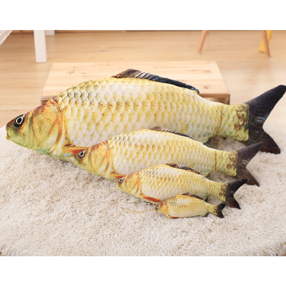 20/30/40CM Plush Pet Cat Simulation Fish Toy Creative Pet Cat Kitten Chewing Playing Toy Biting Supplies Dropshiping