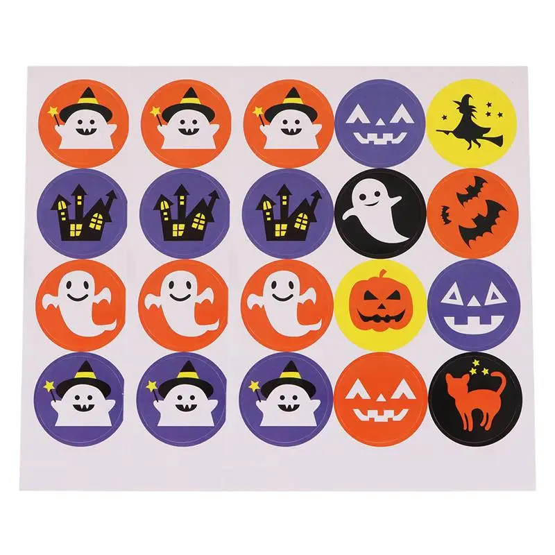 30 листов Hallowwen элементы Тыква Череп Призрак уплотнительные наклейки конфеты мешок наклейки подарки украшения вечерние принадлежности для выпечки