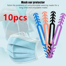  10pc Face Mask Extension Holder Strap Extender Ear Hook Plastic Adjustable Mask Extension Hook Clip Hang Mask Rope Grips 