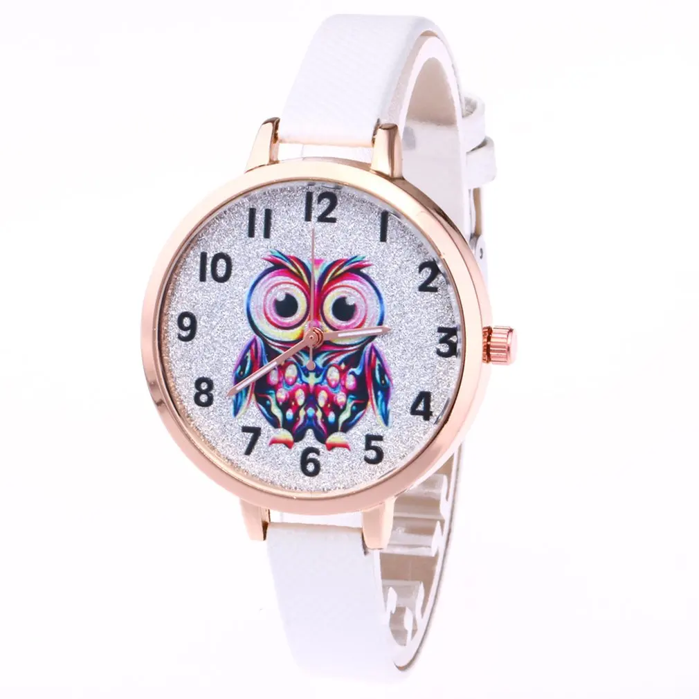 Quartz Watch Leather Strap Quartz Watch Good Night Band Wristwatch Strap Analog Quartz Reloj femen