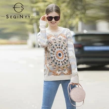 *#Best Price SEQINYY Bohemia Sweater 2020 Spring Autumn New Fashion Design Women Long Sleeve Flowers Printed Pullover Top *#Best Price SEQINYY Bohemia Sweater 2020 Spring Autumn New Fashion Design Women Long Sleeve Flowers Printed Pullover Top