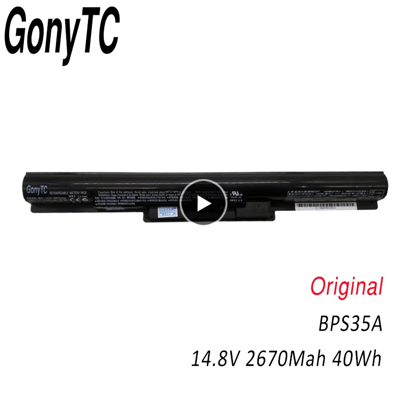 GONYTC VGP-BPS35A Батарея для SONY Vaio подходит 14E 15E SVF1521A2E SVF15217SC SVF14215SC SVF15218SC BPS35 BPS35A