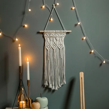 

Hanging Tapestry Bohemian Woven Tassel Tapestry Hand DIY Warm Nordic Style Wall Decoration Products