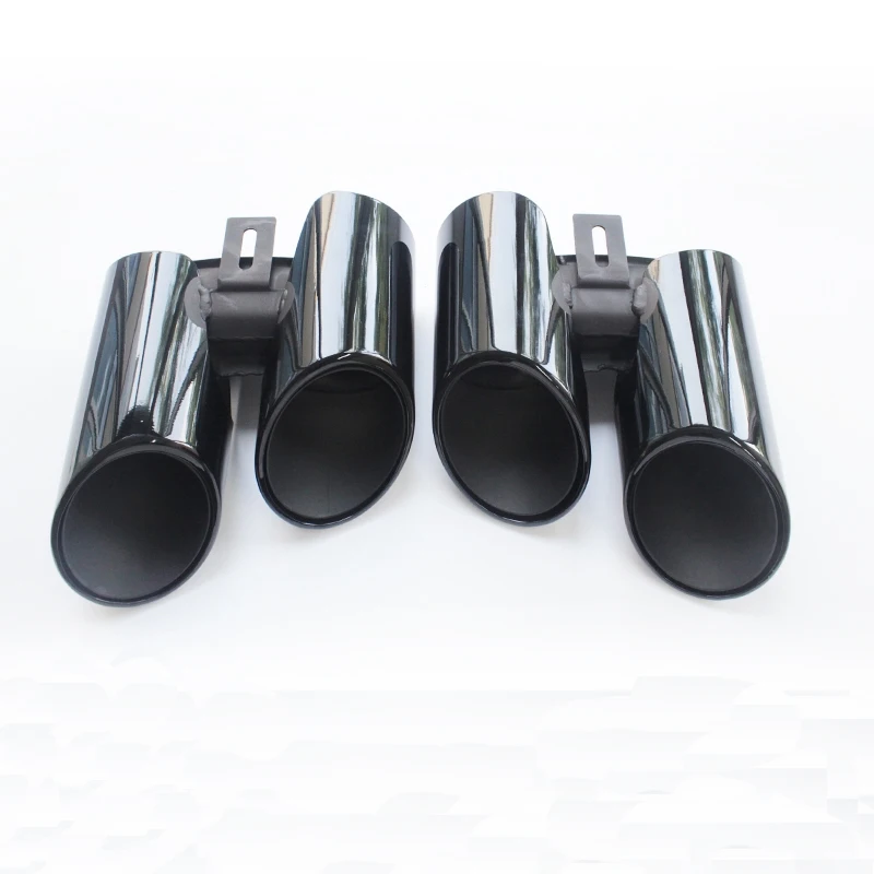 17-18 paramela 3.0T For 17-18 Porsche paramela GTS Exhaust head Four row blowhole tail throat stainless steel exhaust pipe tail throat - Color: 17-18 paramela 3.0T