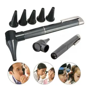

1 Set Portable Medical Diagnostic Ear Light Otoscope Magnifying Ear Tool Light Clinical Protect Ear Pen Cleaner Care Throat U1F3