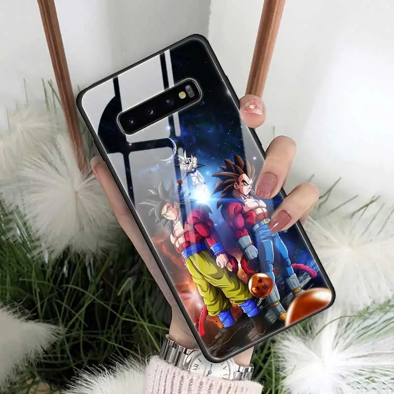 13 Dragon Ball Son Goku чехол из закаленного стекла для samsung Galaxy S10 S10e S9 S8 Note9 Note 10 Plus 5G A50 A30 края из ТПУ Couqe - Цвет: 13