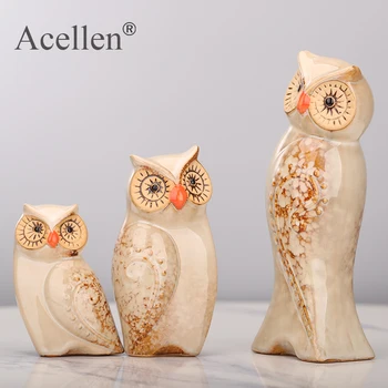 

3pcs/Set Owl Family Figurines Miniatures Lovely Ornament Home Decor Creative Animal Crafts Home Decor Accessories Gift Fairy