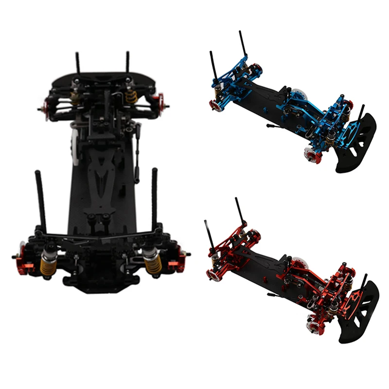 1/10 сплав и углеродное волокно 078055B G4 RC 4WD HSP Drift Racing Car Frame Body Kit Control DIY Black|Детали