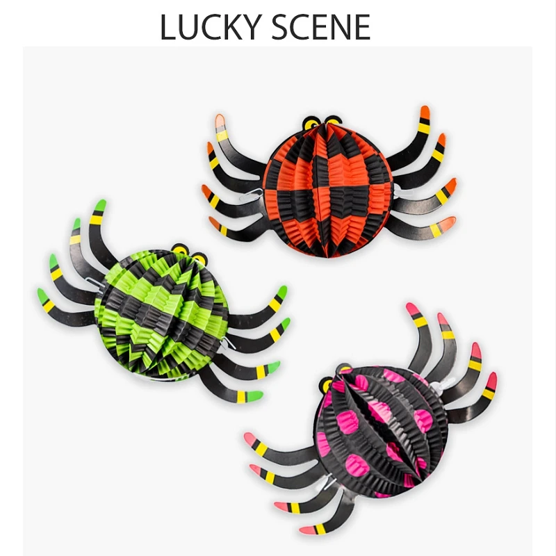 3Pcs Halloween Lantern Party Decoration Halloween Little Monster Ghost Party Cartoon Lantern 3d Bat Decoration S00401
