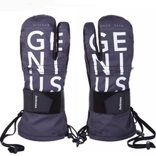 Перчатки сноуборд Длинные наручные Зимние перчатки для мужчин и женщин, перчатки для сноуборда, теплые лыжные водонепроницаемые ветрозащитные варежки, перчатки для катания на лыжах