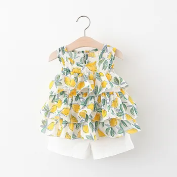 

1-year-old newborn children's loose fitting little girls' summer clothes children's sports suit 2 sets infant boy clothing