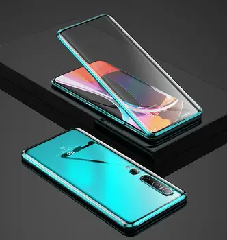 

Magnetic Case 360 Front+Back Double-Sided Tempered Glass Case For Xiaomi Mi Note 10 Pro Lite Mi 10 Pro Lite Metal Bumper