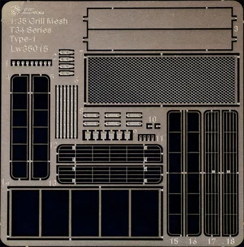 

1/35 Details Improvement Kits Grill Mesh for Dragon/Tamiya T-34 Type I LW35015