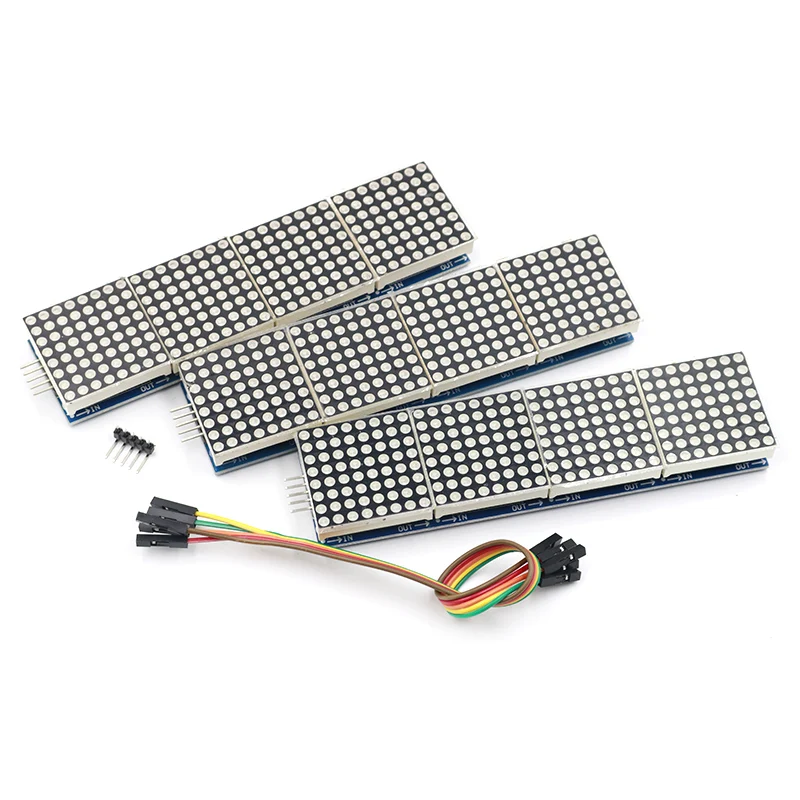 MAX7219 матричный модуль для микроконтроллера Arduino 4 в одном дисплее с 5P линией