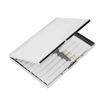 

Silver Stainless Steel Extra Slim Cigarette Case/ Box Metal Men Women Cigarette Case Ultra-thin Brushed Stainless Steel