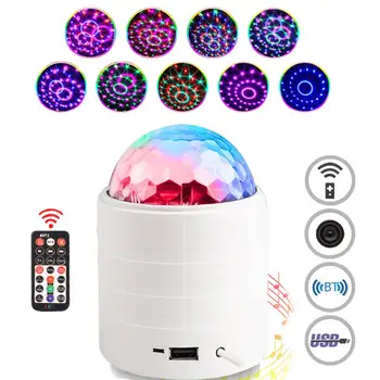 

6 Color DJ Strobe Led Disco Ball Laser Projector RGB Stage Light Effect Light Music Christmas Party Dance Decor With Controller
