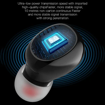 

The new mini wireless bluetooth headset with microphone XI10S TWS 5.0 headphones sports noise reduction in-ear headphones