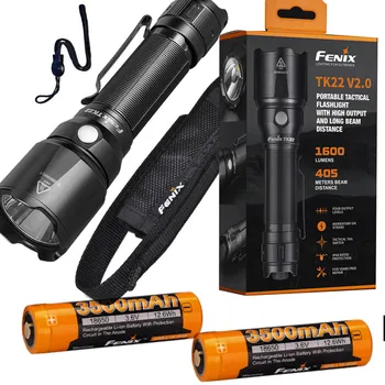 

Fenix TK22 V2.0 Tactical Flashlight - 1600 Lumens with 2 x ARB-L18-3500 battery