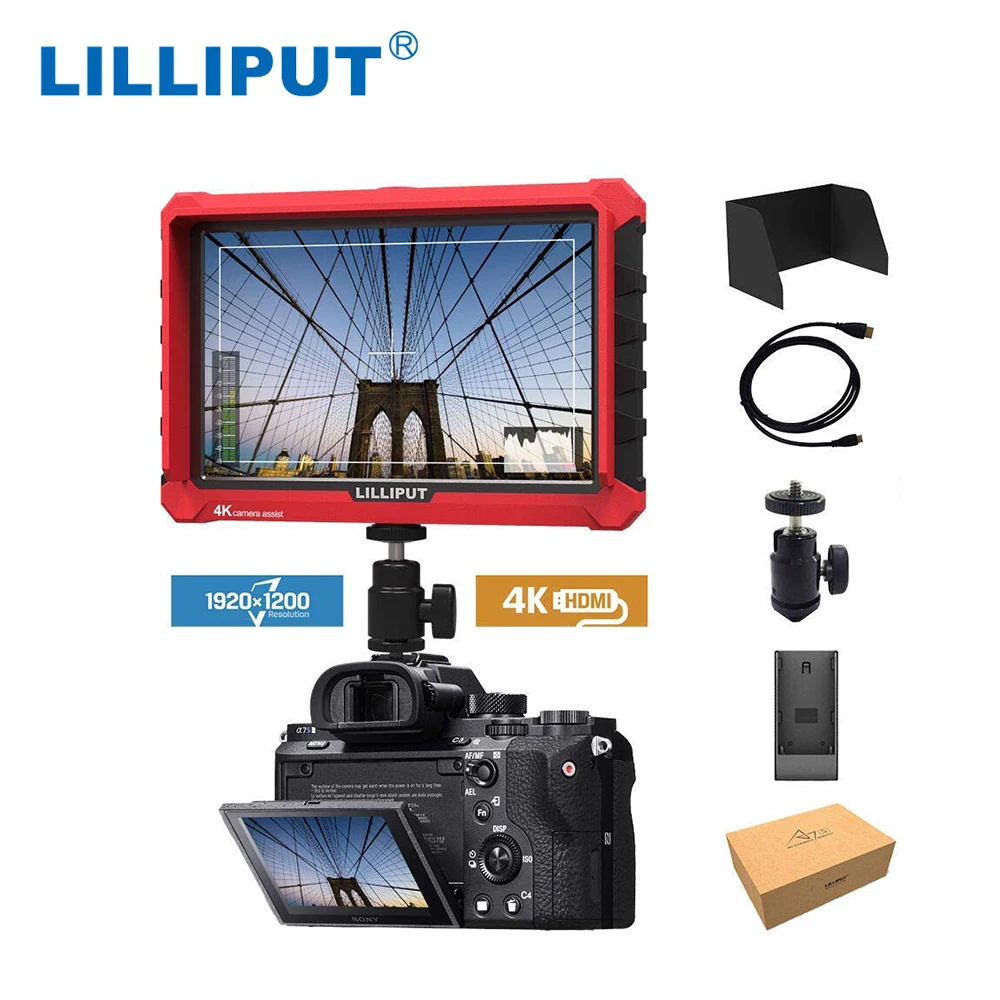 

Lilliput A7S 7inch 1920x1200 4K 7inch LCD Screen DSLR Camera field monitor