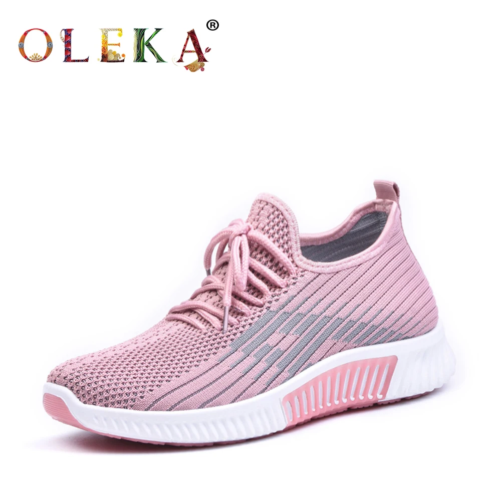 Женские кроссовки на платформе OLEKA черные повседневные с круглым носком
