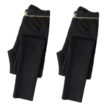 

Winter Pants Women Trousers Autumn Black Tight Warm Women Pants Elastic Waist Trouse Elegance Pantalones Womens Clothes XX60PW