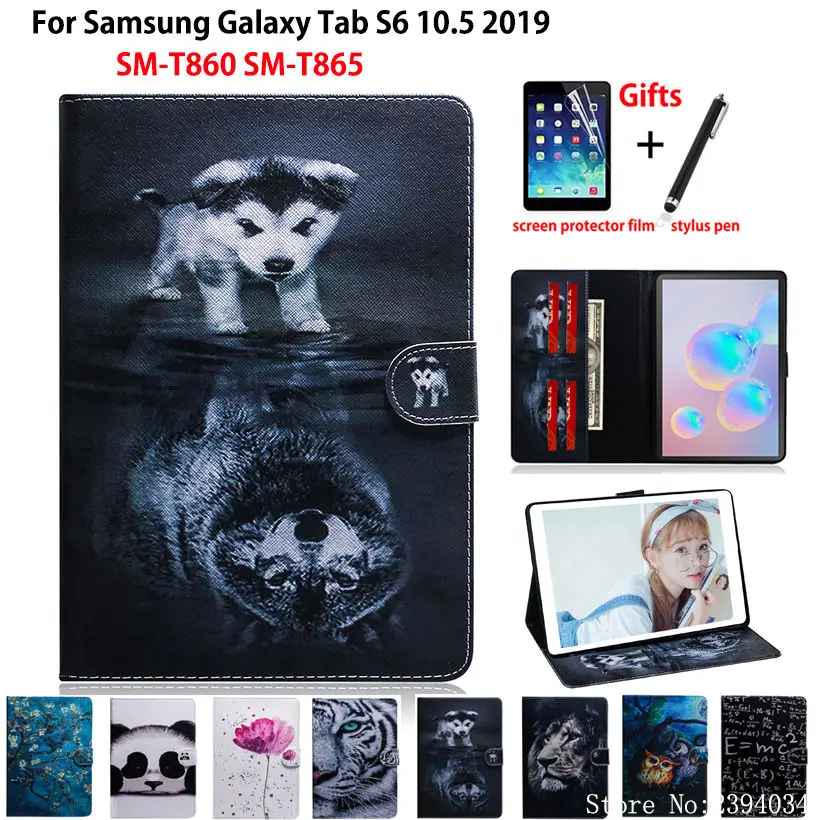 Чехол с животным узором для Samsung Galaxy Tab S6 10 5 SM-T860 SM-T865 T860 2019 &quotчехол Funda планшет