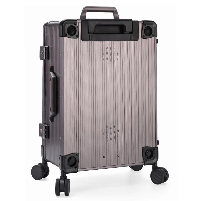 TENSUNVIS Aluminum alloy Profelssional makeup beauty Lighting Rolling travel trolley LED light make up case 4 WHEELS