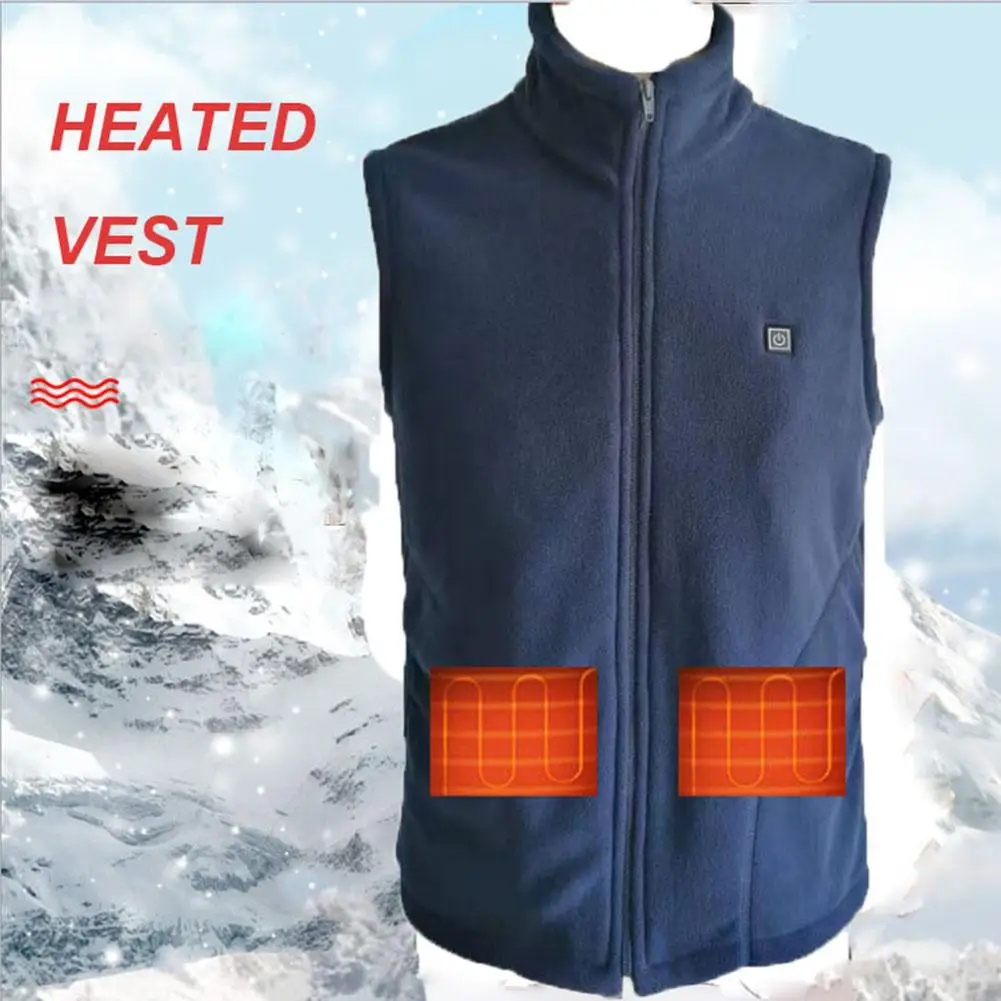 Мужской USB Графен тепловой жилет куртка зимняя утолщенная теплая одежда с подогревом жилет