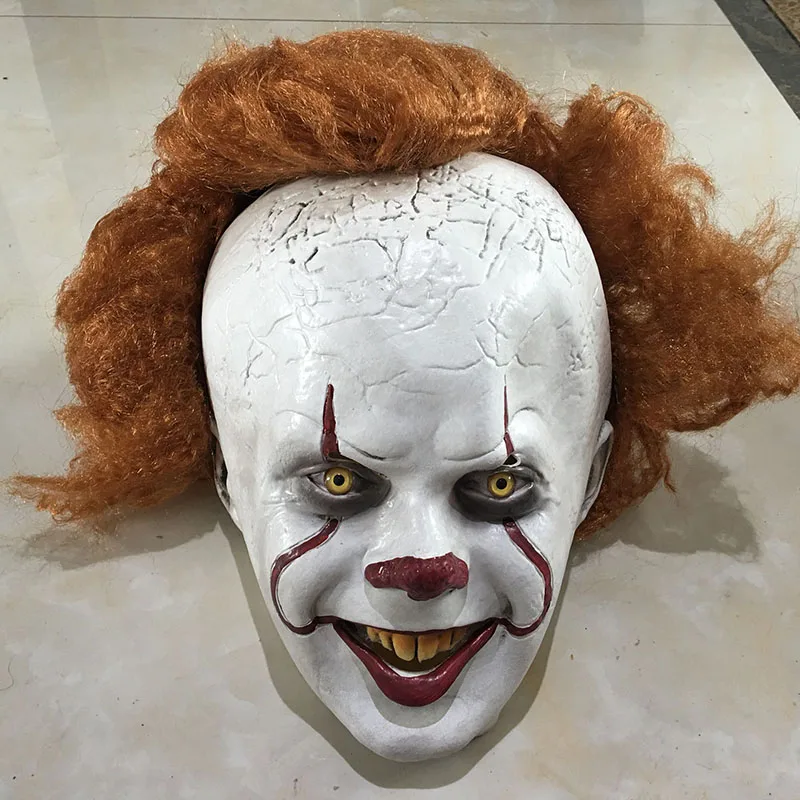 Фильм It Chapter 2 Pennywise Клоун Маска Латекс страшный Хэллоуин карнавальные костюмы реквизит маска для вечеринки Косплей